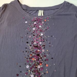 Kische Tank Top,‎ Purple Sequined, Size M